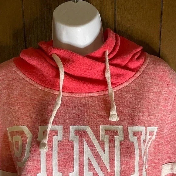 Womens Pink hoodie size medium pink love on hood - Picture 5 of 10